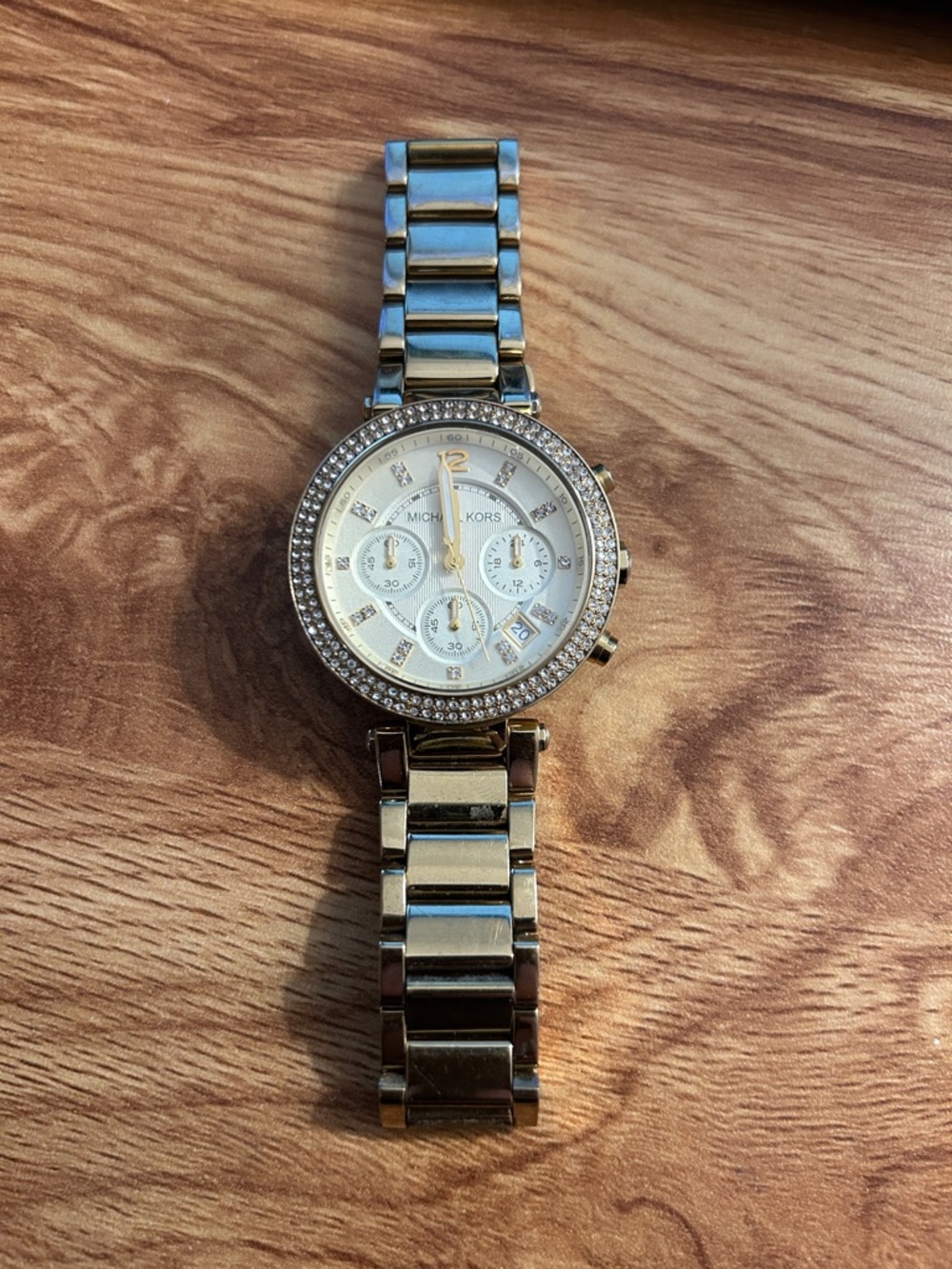 Michael Kors Gold-Tone Crystal Accent Women's Bracelet Watch